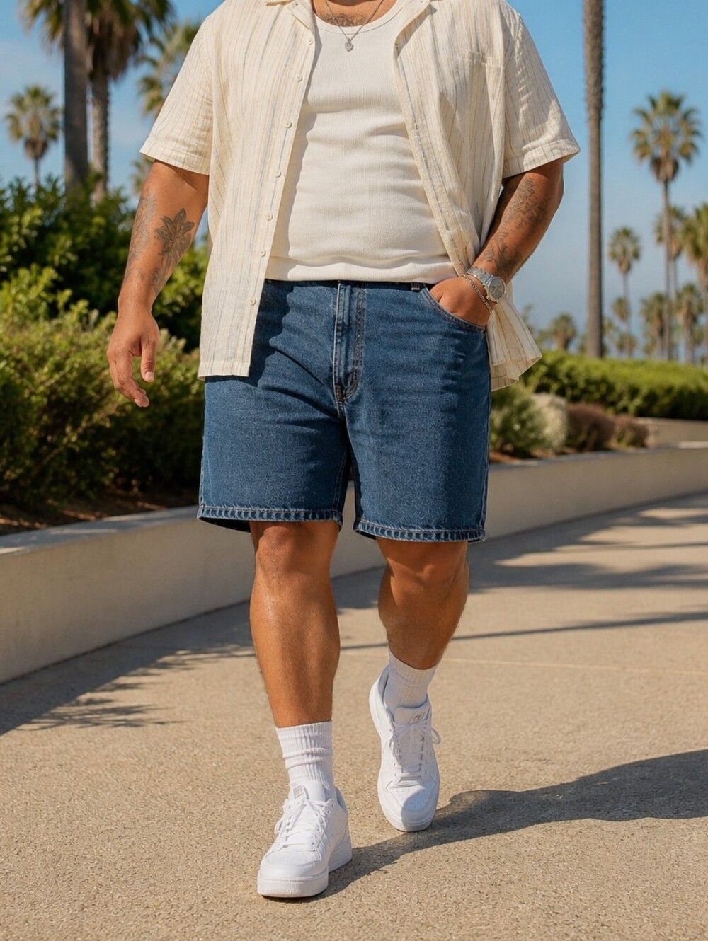 NWT Levi's 454 Relaxed Fit Denim Shorts Men's Plus Size Cotton Blue Casual